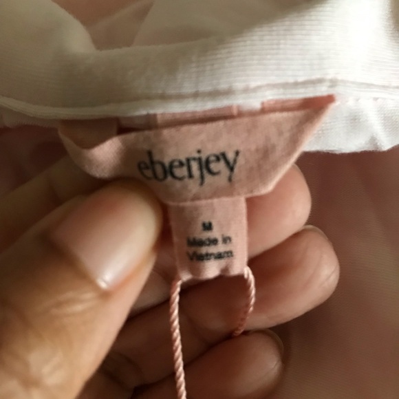 Eberjey  Sorbet Pink/Black Pajama Top NWT - Picture 8 of 8